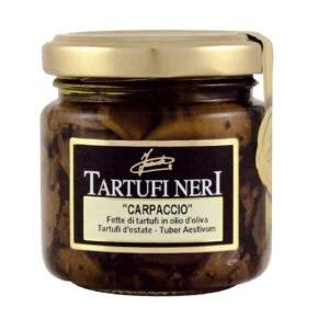 Carpaccio – Fekete nyári szarvasgomba szeletek olívaolajban, 80 g