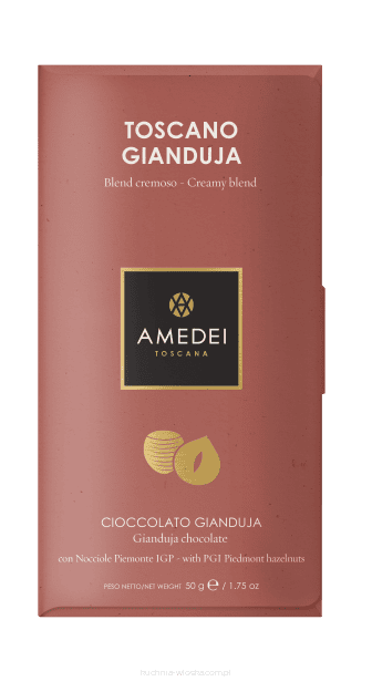 Toscano Gianduja – Mogyorós tejcsokoládé piemonti mogyoróval, 50 g