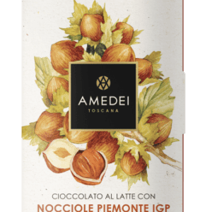 Toscano Nocciola – Prémium tejcsokoládé (32%) egész piemonti mogyoróval, 50 g