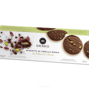 Kakaós-pisztáciás vajas omlós keksz, 160 g – Deseo
