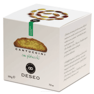 Toszkán pisztáciás cantuccini kockadobozban, 200 g – Deseo