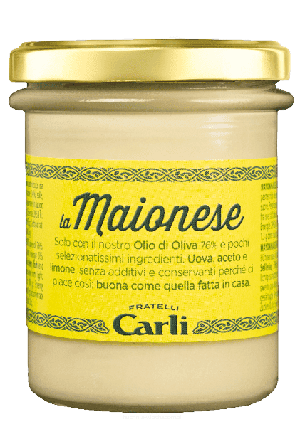 Maionese all'Olio di Oliva – Prémium olasz majonéz extra szűz olívaolajjal és citromlével, 160 g – Fratelli Carli