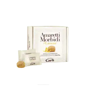 Amaretti Morbidi al Limone – Prémium puha citromos mandulás aprósütemény Mombaruzzóból, 300 g – Fratelli Carli