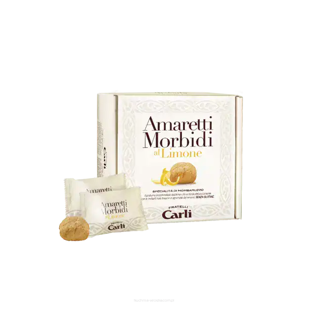 Amaretti Morbidi al Limone – Prémium puha citromos mandulás aprósütemény Mombaruzzóból, 300 g – Fratelli Carli