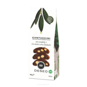 Toszkán vegán étcsokoládés-mandulás cantuccini extra szűz olívaolajjal, 180 g