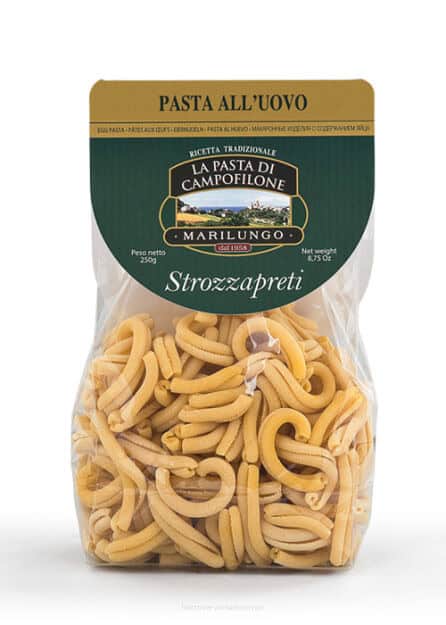 Strozzapreti all'Uovo di Campofilone – Kézműves tojásos sodort tészta, 250 g – Marilungo